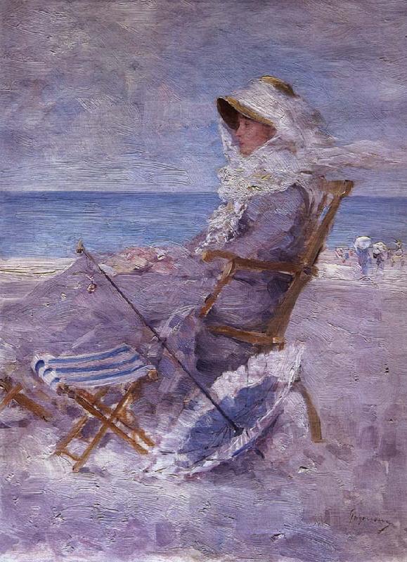 On the Sea Shore or Woman on the Sea Shore, Nicolae Grigorescu